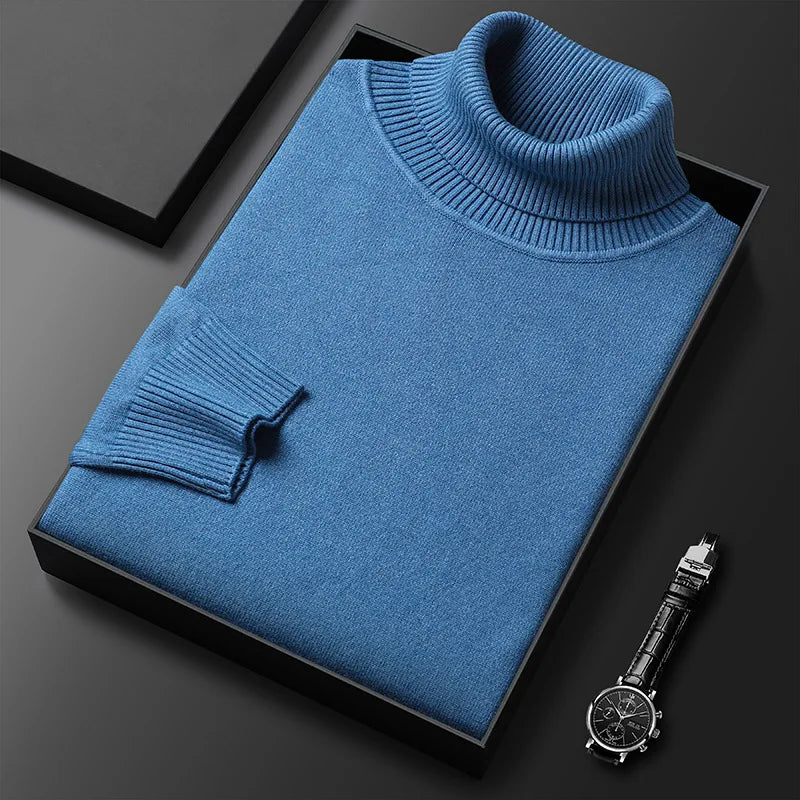 Renzo – Luxury Turtleneck For Timeless Style-GLAMCOSY-Blue-M-GLAMCOSY