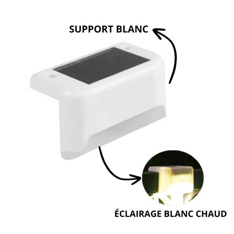 Le Support Blanc de la Lampe LED d'extérieur à Energie Solaire SunGarden avec un éclairage blanc chaud
