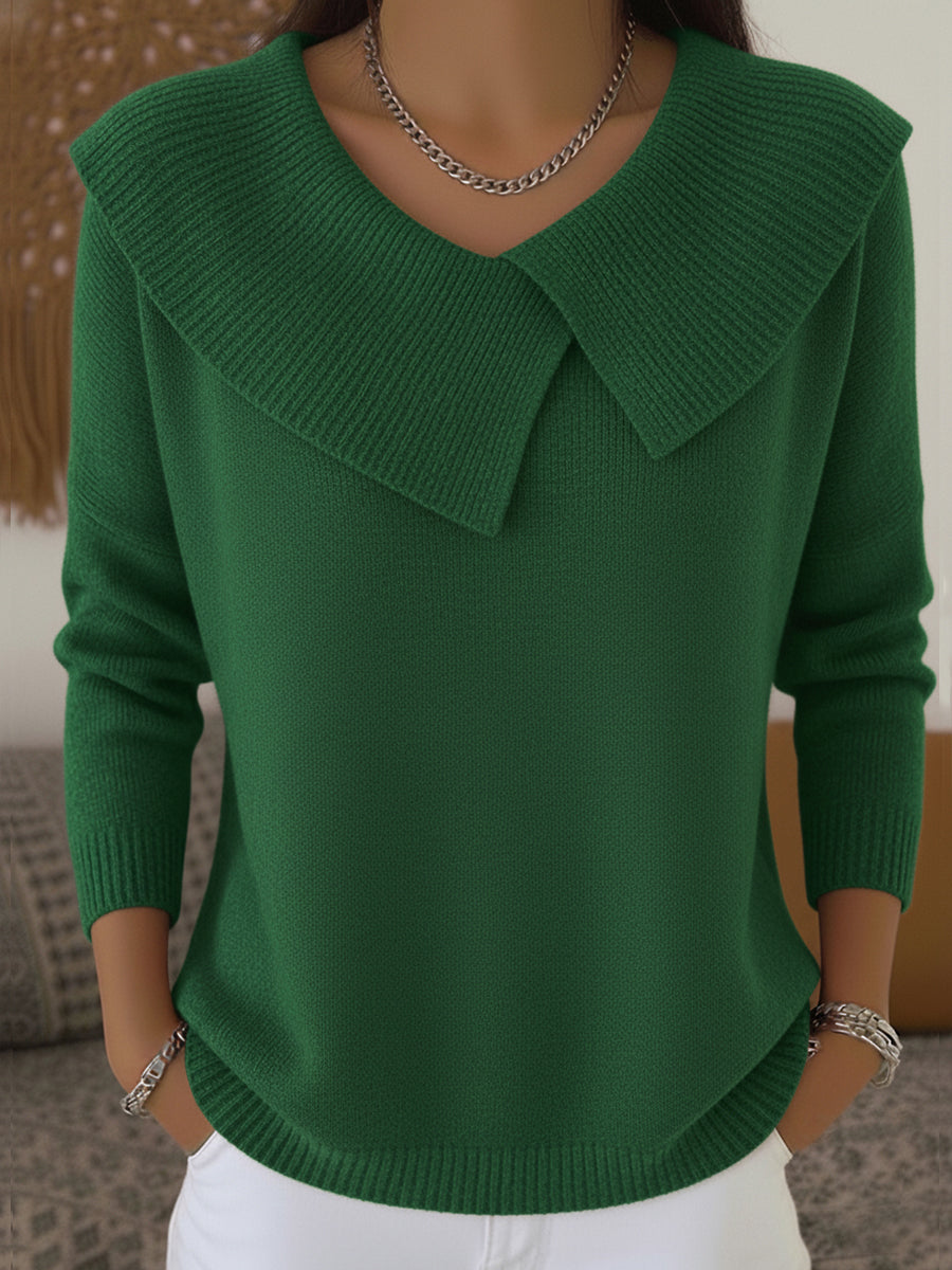Lucia - Warm Sweater with Soft Collar
