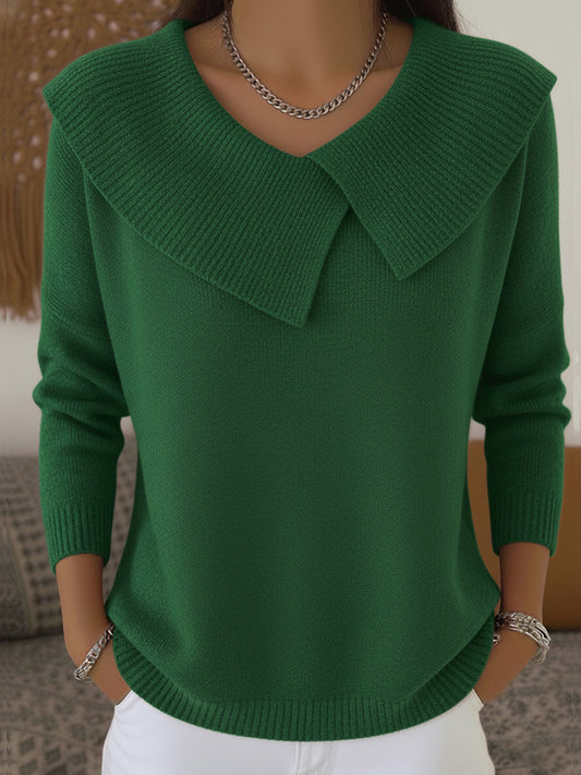 Lucia - Warm Sweater with Soft Collar