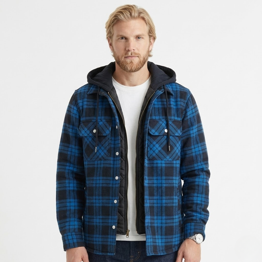 Asger - Premium Wool Blend Warm Jacket-GLAMCOSY-Dark Blue-S-GLAMCOSY