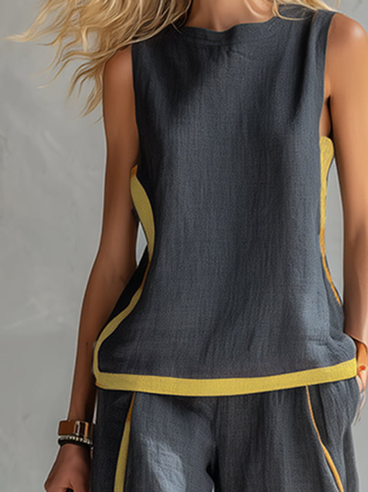 Harper two-piece set for effortless elegance and all-day comfort-GLAMCOSY-Gray-XS-GLAMCOSY