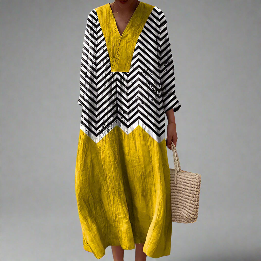 Juliana geometric dress elegant and stylish-GLAMCOSY-S-GLAMCOSY