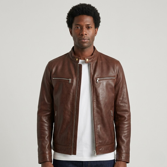 Lars – Vintage Leather Motorcycle Jacket-GLAMCOSY-Cigar Brown-S-GLAMCOSY