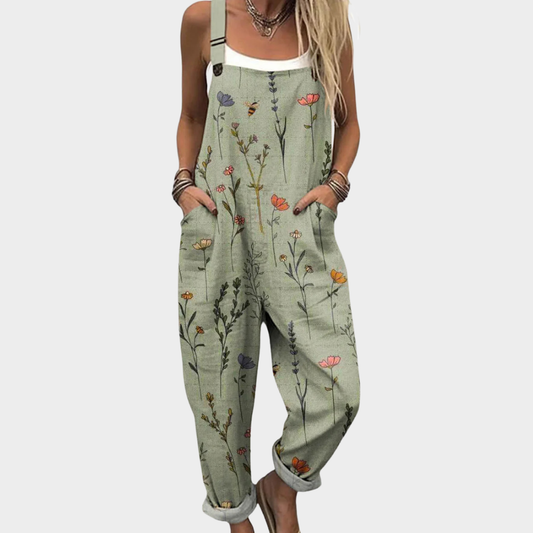 Printed jumpsuit comfortable and stylish overall-Jumpsuits-GLAMCOSY-Green-S-GLAMCOSY