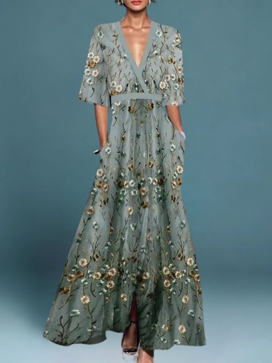 Florence – Long Floral Dress Refined