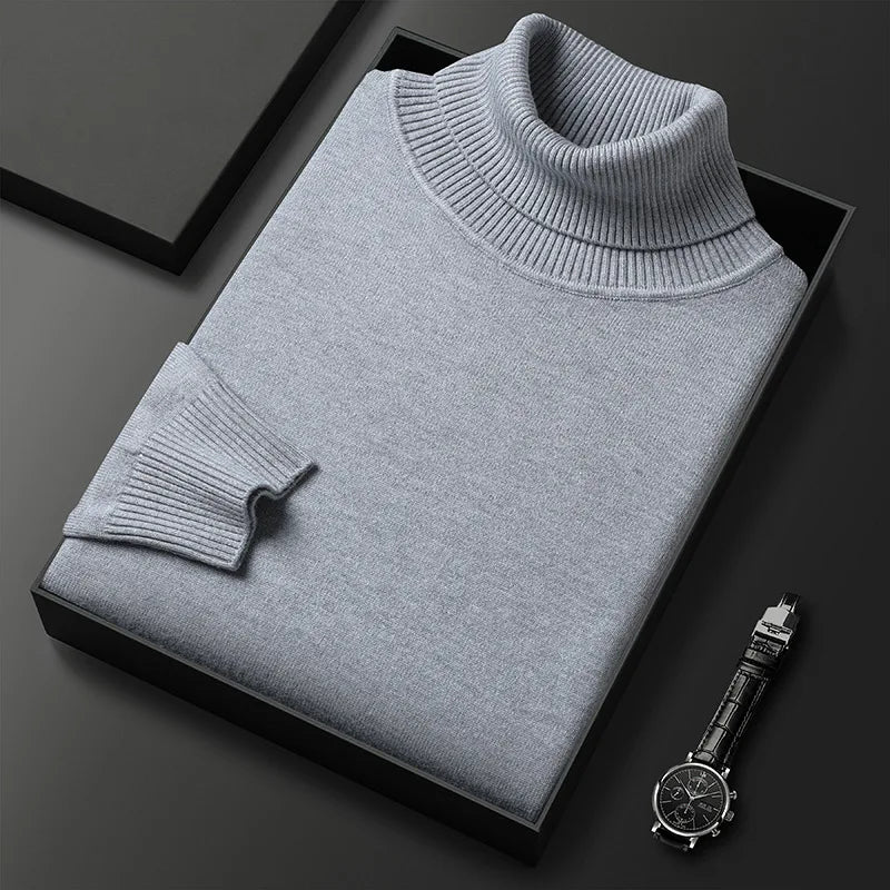 Renzo – Luxury Turtleneck For Timeless Style-GLAMCOSY-Light Grey-M-GLAMCOSY