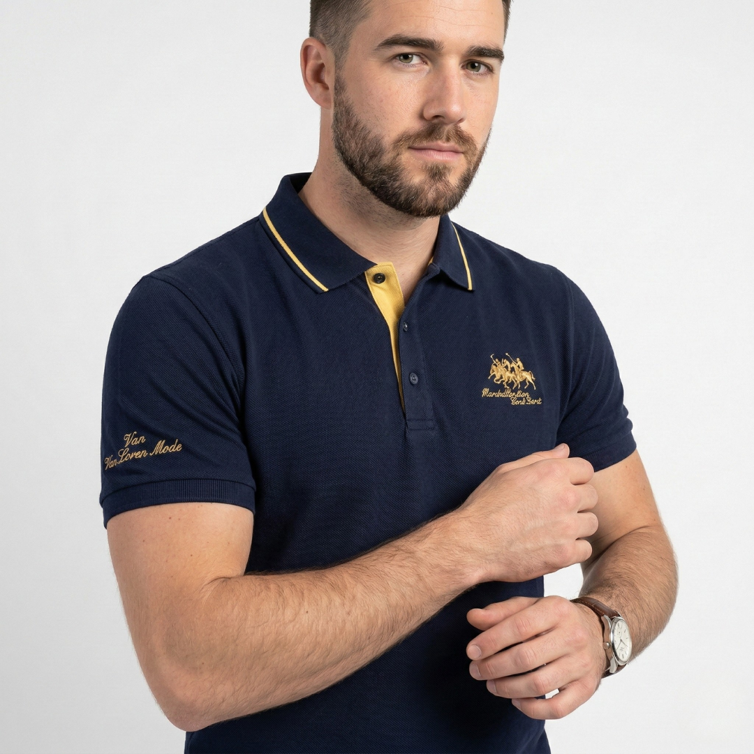 Thijs – Elegant Polo For Daily Comfort-GLAMCOSY-Blue-M-GLAMCOSY