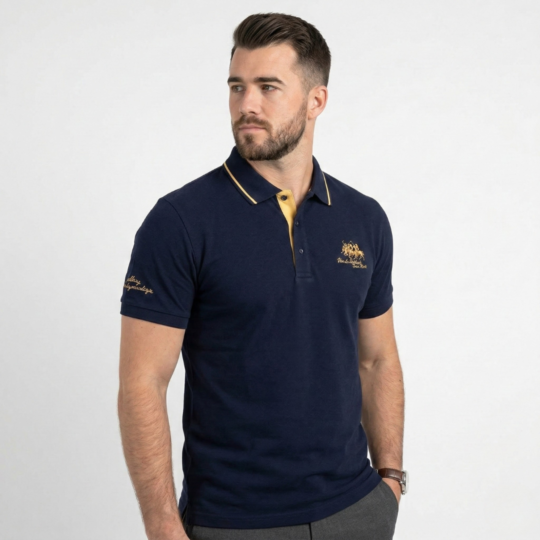 Thijs – Elegant Polo For Daily Comfort-GLAMCOSY-Blue-M-GLAMCOSY