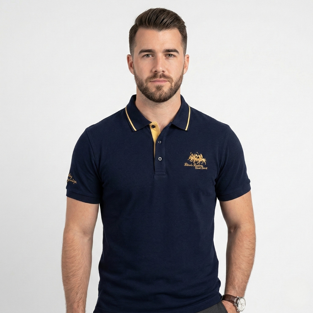 Thijs – Elegant Polo For Daily Comfort-GLAMCOSY-Blue-M-GLAMCOSY