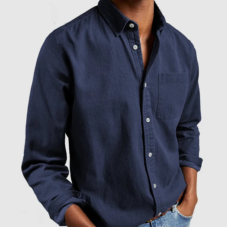 Thijsen – Casual Shirt For Timeless Comfort-GLAMCOSY-Navy Blue-S-GLAMCOSY