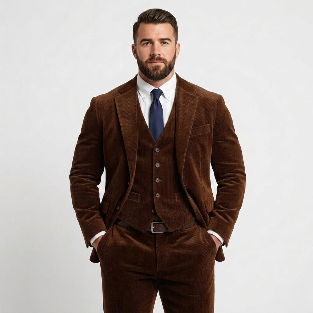 Tommy – Versatile Blazer Set For Success-Jacket-GLAMCOSY-Brown-S-GLAMCOSY