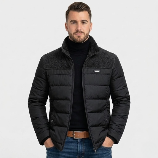 Wouter – Insulating Jacket For Constant Warmth-Men's Jackets-GLAMCOSY-Black-M-GLAMCOSY
