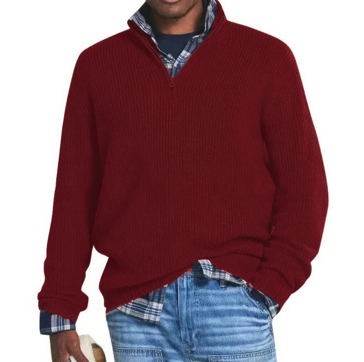 Finn - Elegant Sweater with Zip Collar