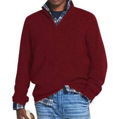 Finn - Elegant Sweater with Zip Collar