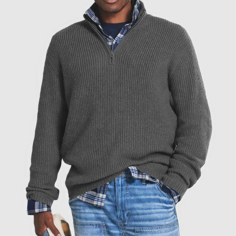 Finn - Elegant Sweater with Zip Collar