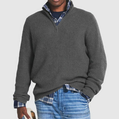 Finn - Elegant Sweater with Zip Collar
