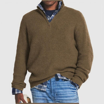 Finn - Elegant Sweater with Zip Collar