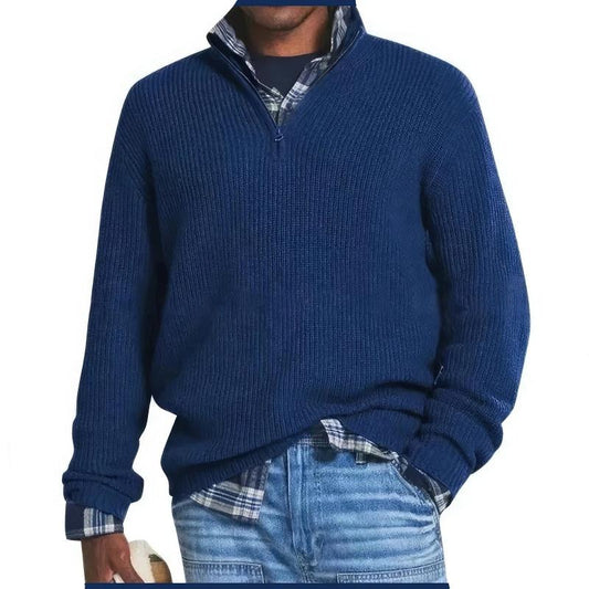 Finn - Elegant Sweater with Zip Collar