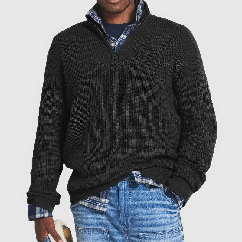 Finn - Elegant Sweater with Zip Collar